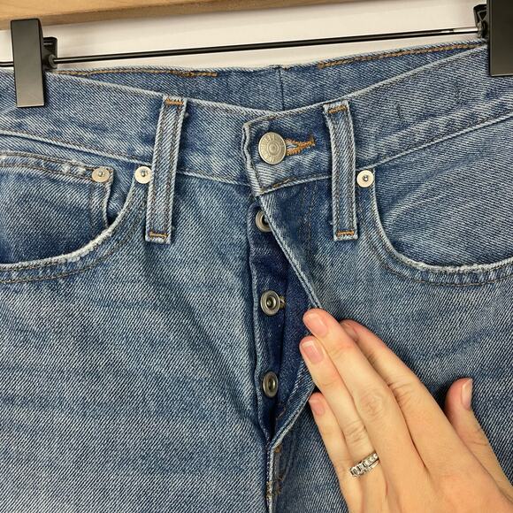 Madewell | The Perfect Vintage Button Fly High Rise Straight Leg Jeans *ALTERED* - Picture 5 of 9